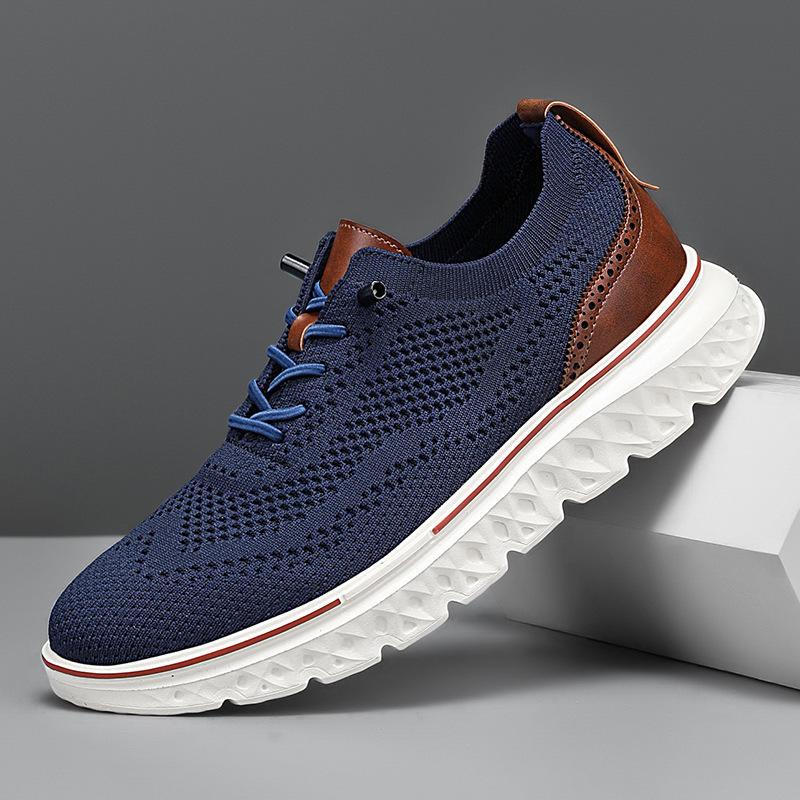 Spring and Autumn Trend Flying Weaving Breathable Casual Sneakers Soft Sole Lightweight Running Shoes Fashion Versatile Men's and Women's Trend Shoes