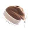 Autumn and Winter Piece Together Color Thickened for Keep Warmth Knitted Mao Line Hat Women Fashion Ear Protection Baotou Knitted Heap Heap Hat