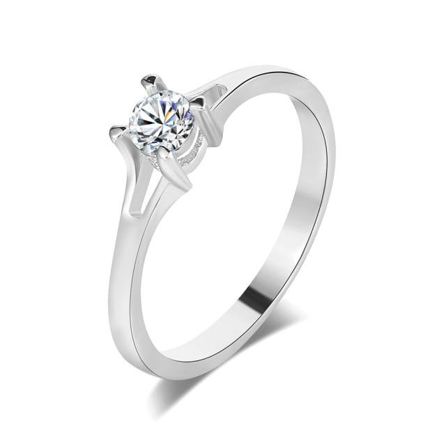 

Класичні обручки для жінок Forever Simple Six Claws Cubic Zirconia 3 Color Модні подарункові каблучки для заручин Ювелірні вироби Kcr033 8