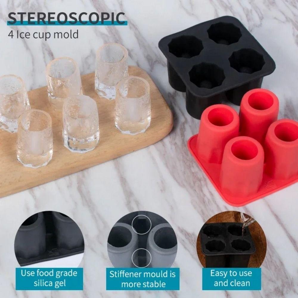 Durable Silicone Ice Tray Flexible Cylinder Ice Mold Easy To Clean Ice Cube Mold Drinking Tool