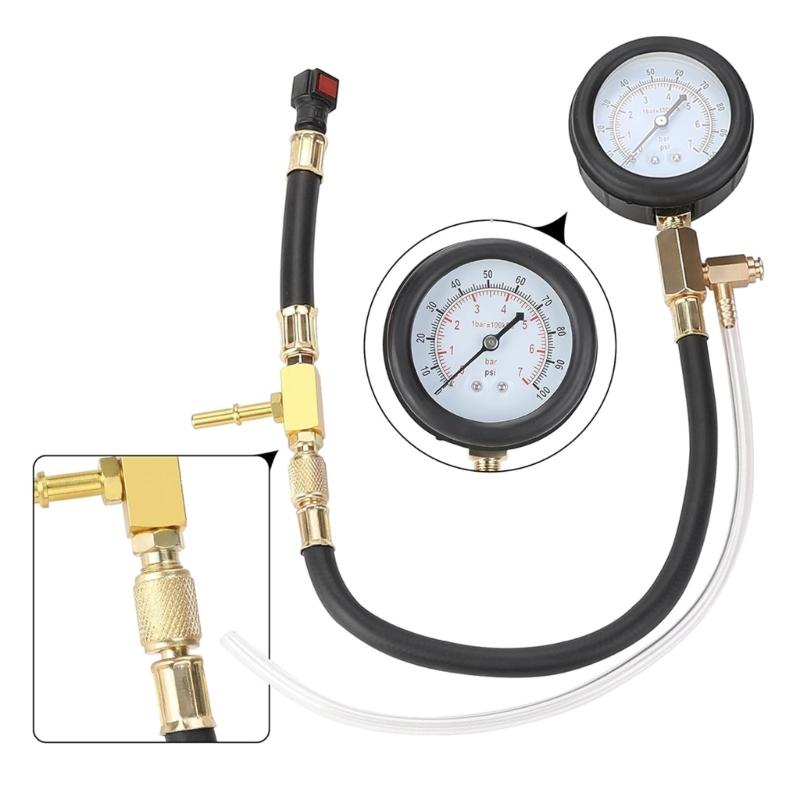 Motorcycle Fuel System Pressure Testing Diagnostic Tool Kit For Automotive Troubleshooting Mechanics And DIY Enthusiasts