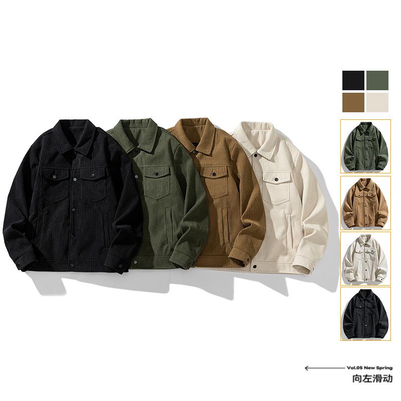 Spring and Autumn New Men's Tops, American Ruffians, Handsome Trends, Casual and Versatile Loose Cargo Jackets, Men's Jackets