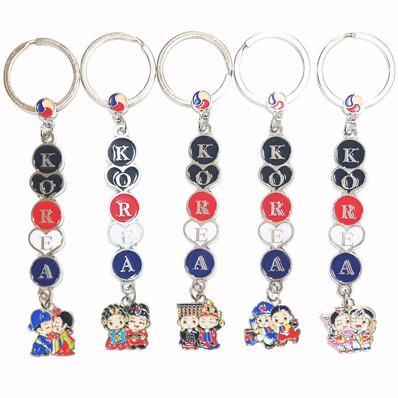 Korea Logo Traditional Character Metal Key Holder (5 pcs)