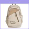 Nylon Student Backpack For College Girls With Letter Print Design And Cushion Straps For School Use
