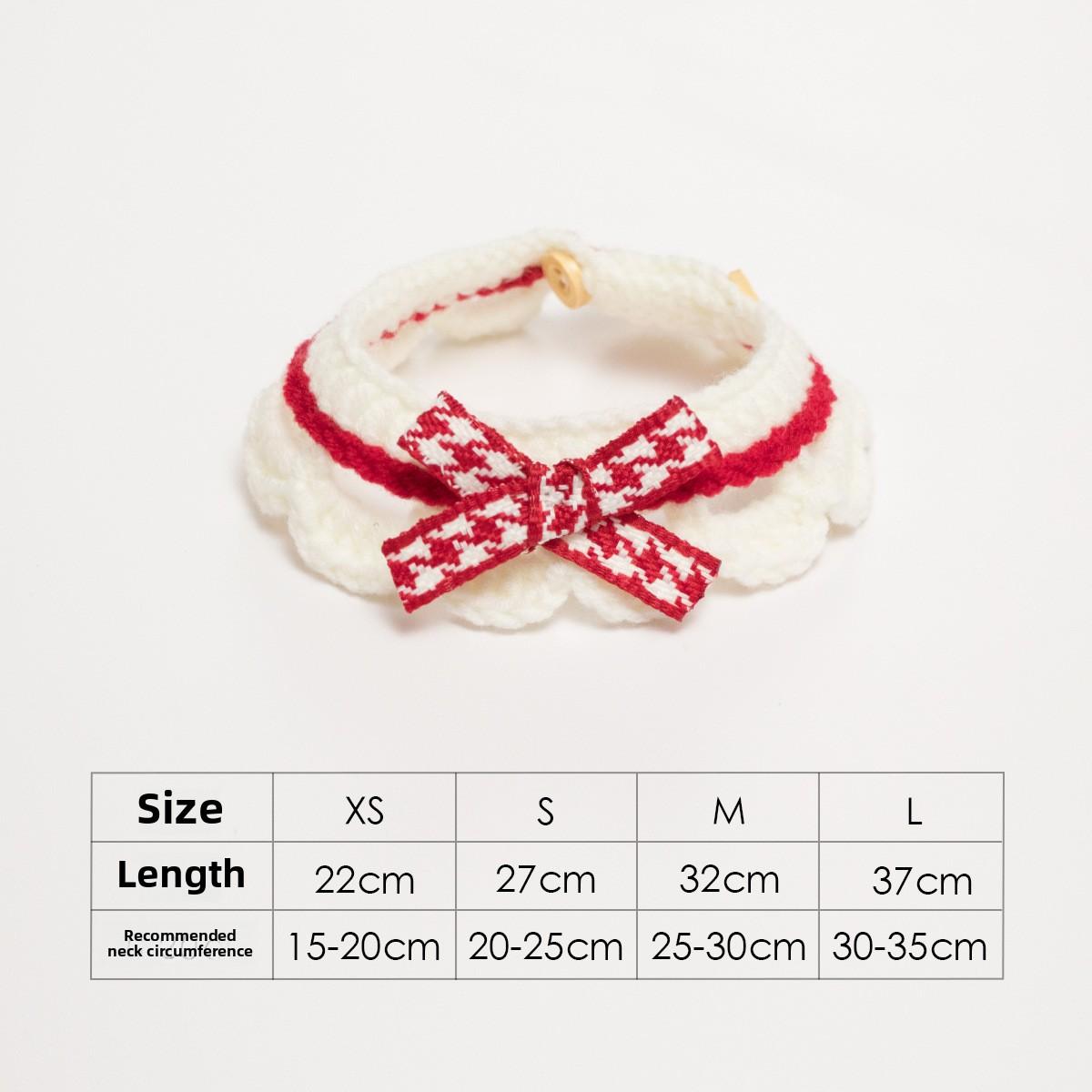 

Sweet Japanese Cat Scarf Soft Collar Pet Decoration Bow Drool Towel S (length 27cm)