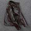 First Layer Cowhide Leather Genuine Leather Jacket for Men's Pure Leather Jacket Soft Slim Lapel Casual Jacket