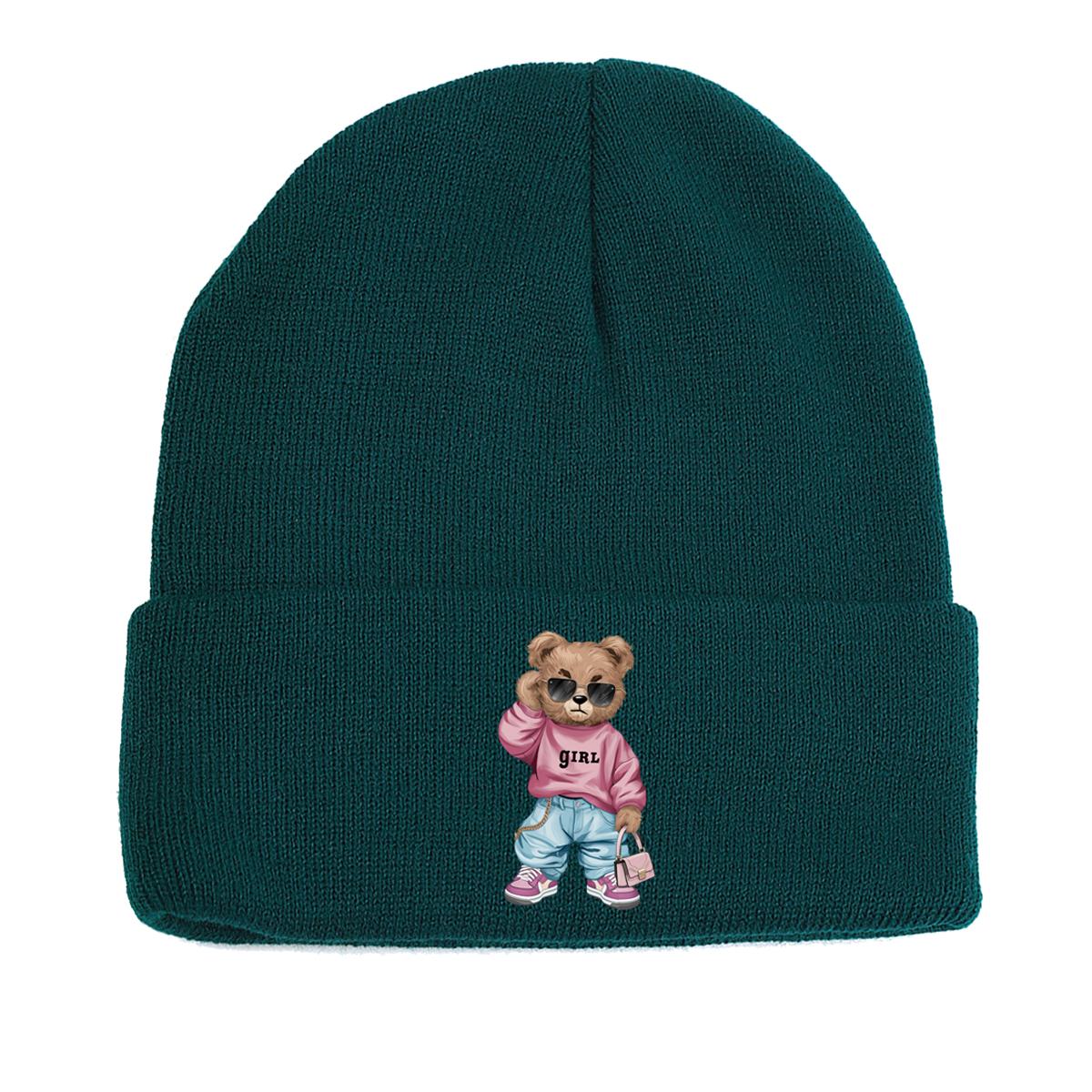 Крутая вязаная зимняя шапка «Крутой медведь»?Шапка бини — фото 9