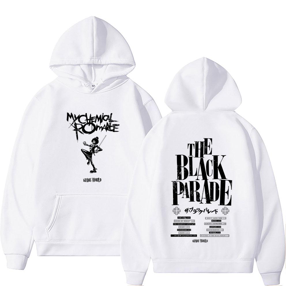 Rock Band My Chemical Romance The Black Parade Tour Hoodie Men Women Fashion Punk Emo Oversized Pullover Man Casual Hoodies
