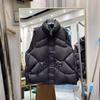 Women's Lightweight Down Vest - Warm, Sleeveless, Stand-up Collar, Fashionable Short Style