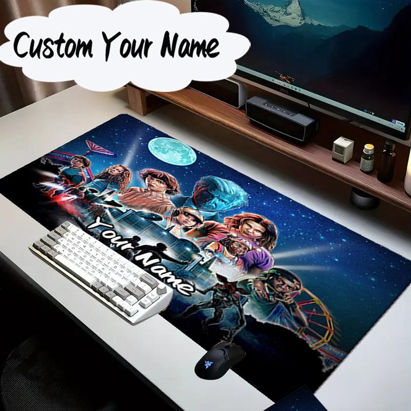 Custom Name Mouse pad Stranger Eleven Upside Down Mouse Pad Desk Mat, Non-Slip Rubber Backer Pad For Computer Notebook Gaming Mouse Pad Birthday Gift