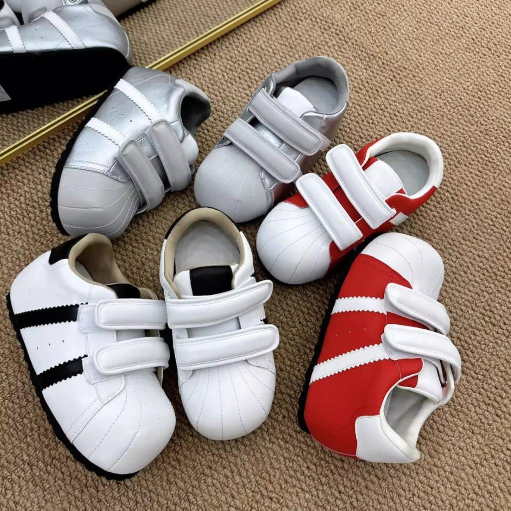 Velcro Ugly Cute Shell Head German Training Bread Shoes Women's 2025 New Versatile Inner Height Increase Leisure Sports Small Board Shoes