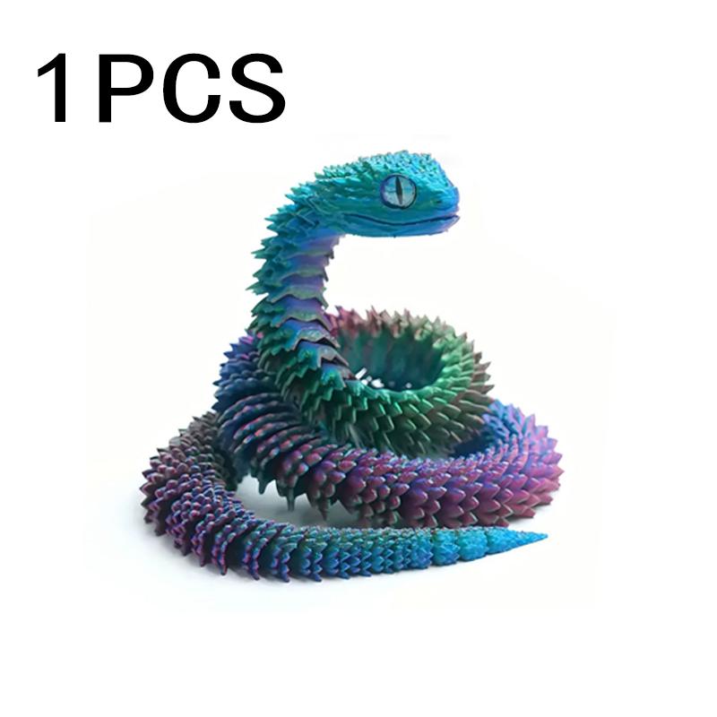 

/1-4Pcs 3D Printed Snake Movable Joint Fidgeting Plaything Playful Simulation Snake Workspace Desktop Ornament 3D Printing Toys Christmas Gift 30CM