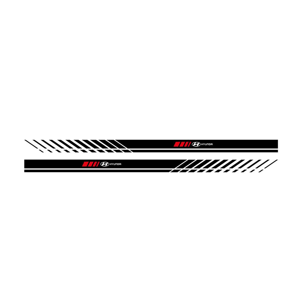 Car Side Skirt Stripes Sticker Body Decoration Accessories For Hyundai Accent Elantra Wagon Tucson Santafe i20 i30 i40 ix20 ix35 XX5