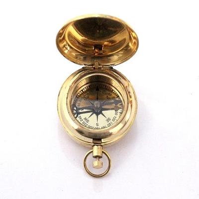 5.08 Plain Compass Decorative Gift Item Brass Finish