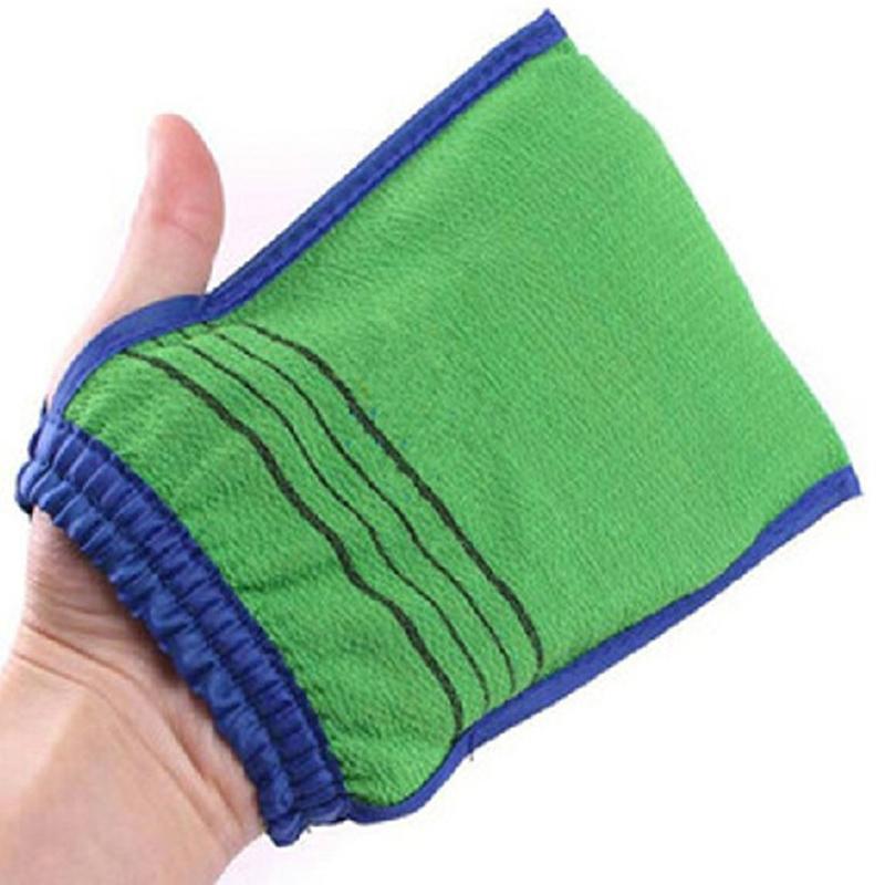 1Pc Shower Spa Exfoliator Two-Sided Bath Glove Body Cleaning Scrub Mitt Rub