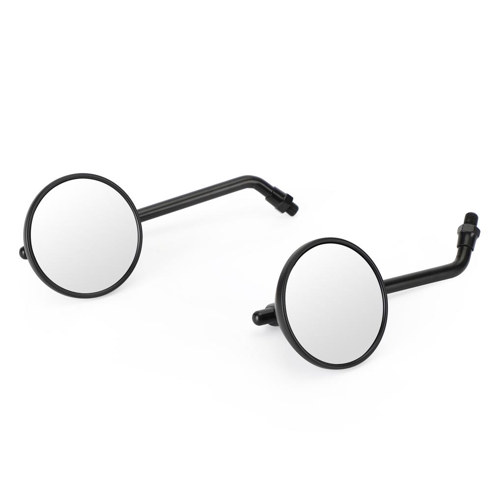 Mirror 3" Round Universal Black For Cafe Classic Bobber Chopper Custom Tracker