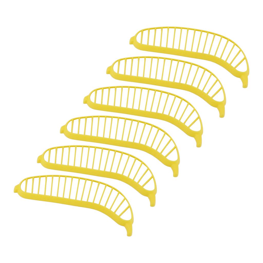 6Pcs Fruit Cutter Yellow Quick Slicing Reliable Durable Versatile Banana Cutter for Kitchen Home