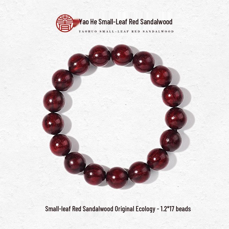 Natural Red Sandalwood Unisex Wooden Prayer Beads Bracelet - 108 Beads