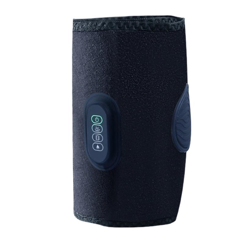 

Rechargeable Cordless Knee Massage Heating Pad Full Leg Muscle Relief 5 Level Intensity Control Soft Fabric синий