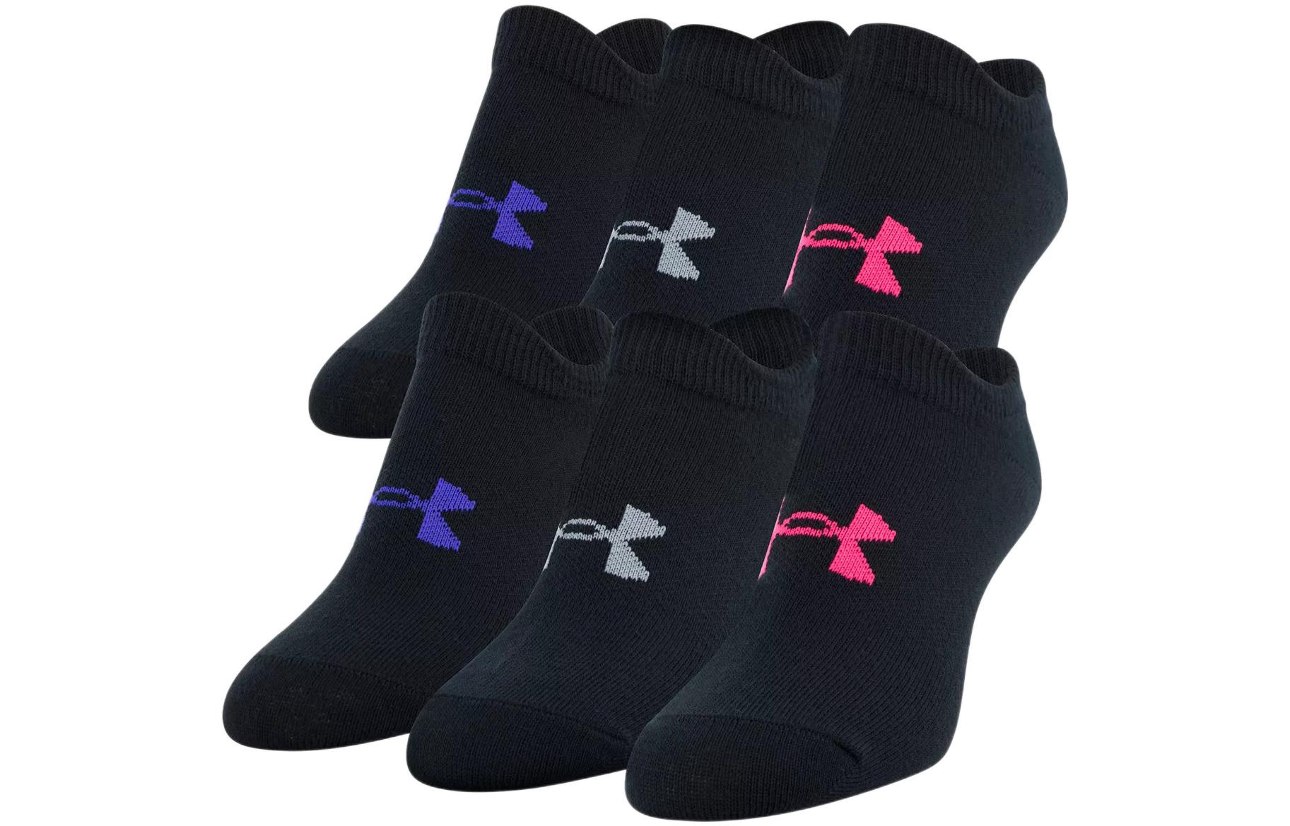 Детские носки Under Armour, 6 пар, черные, артикул 1332982-001 YM