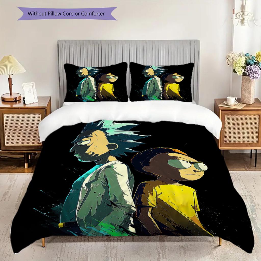 Wubba Lubba Dub Dub Rick Sanchez Home Soft Sofa Cover Blanket Down Pillowcase Duvet Cover Without Core Threepiece Set Without Core