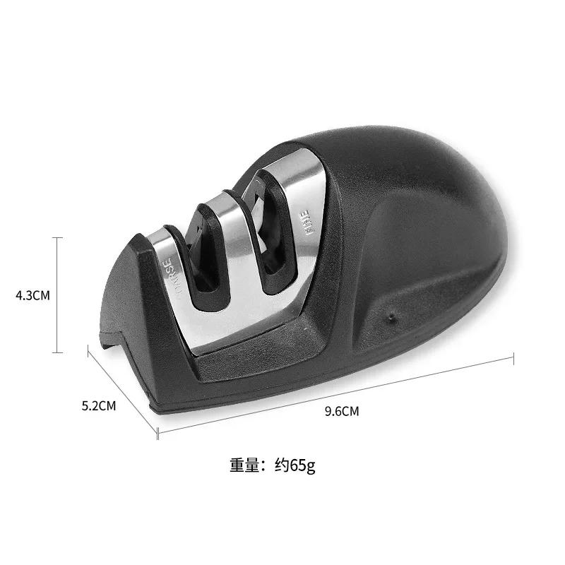 

1 шт. Точилка для ножей-мышек Бытовая Быстрая Двухсекционная Мини Портативная Заточка ножей Простой Точильный камень точилка для ножей L