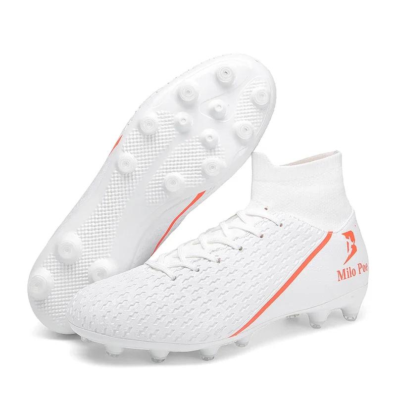 

New high-top Student Football Shoes with Long And Broken Pins for Training And Matches Professional Youngsters Sports Shoes 35