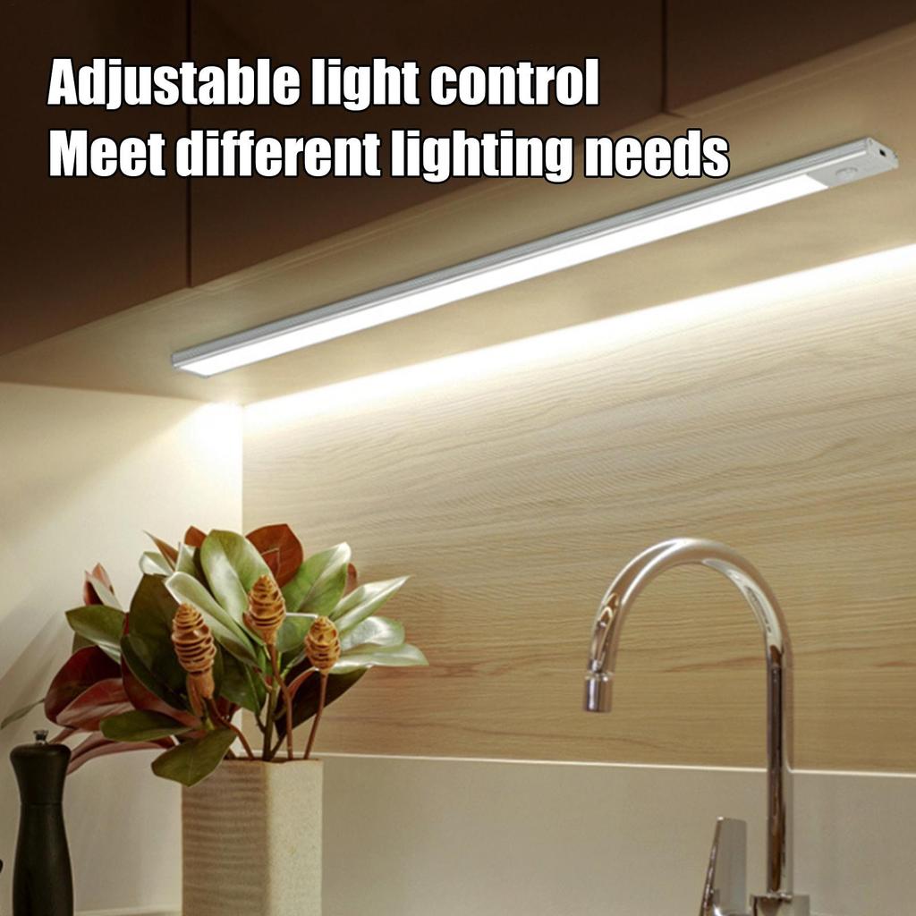 Closet Lights Motion Sensored Led Light Strip Under Cabinet with 3 Colors No Drilling Fixtures for Bar Kitchen Stair Drawers
