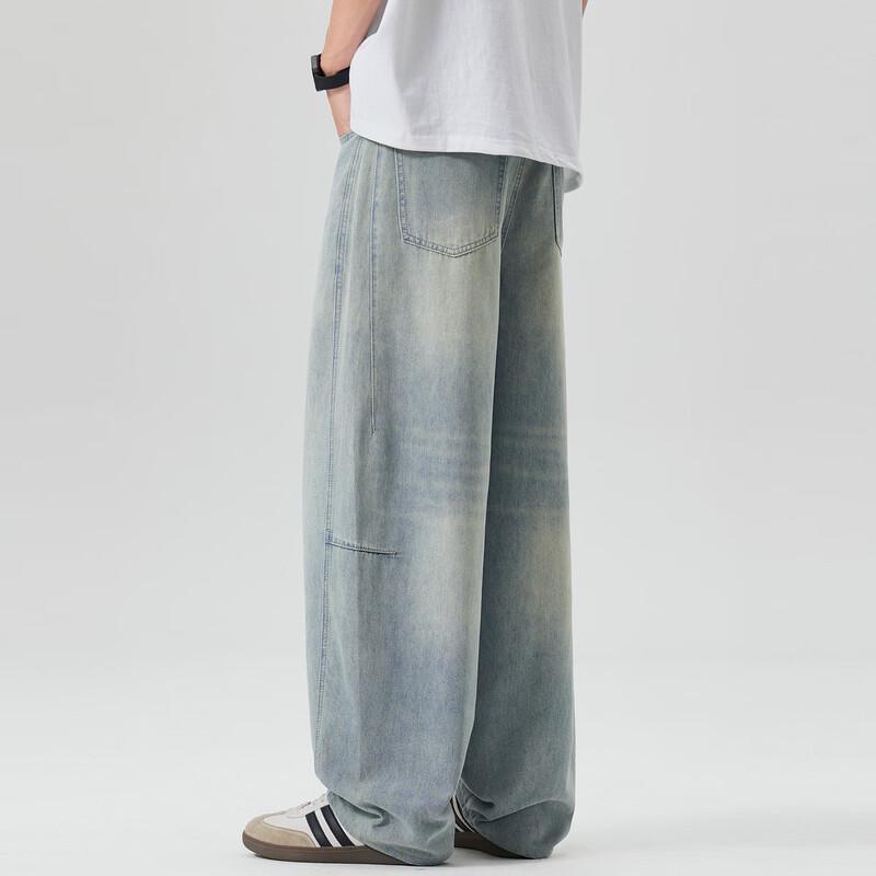 TonLion Men's Curved Leg Jeans