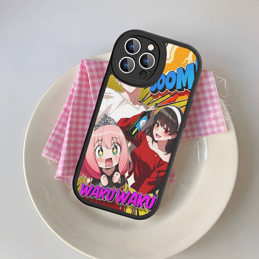 Classic Anime Spy X Family Phone Case Leather For IPhone 16 15 14 13 12 11 Pro Max Plus Matte Cover