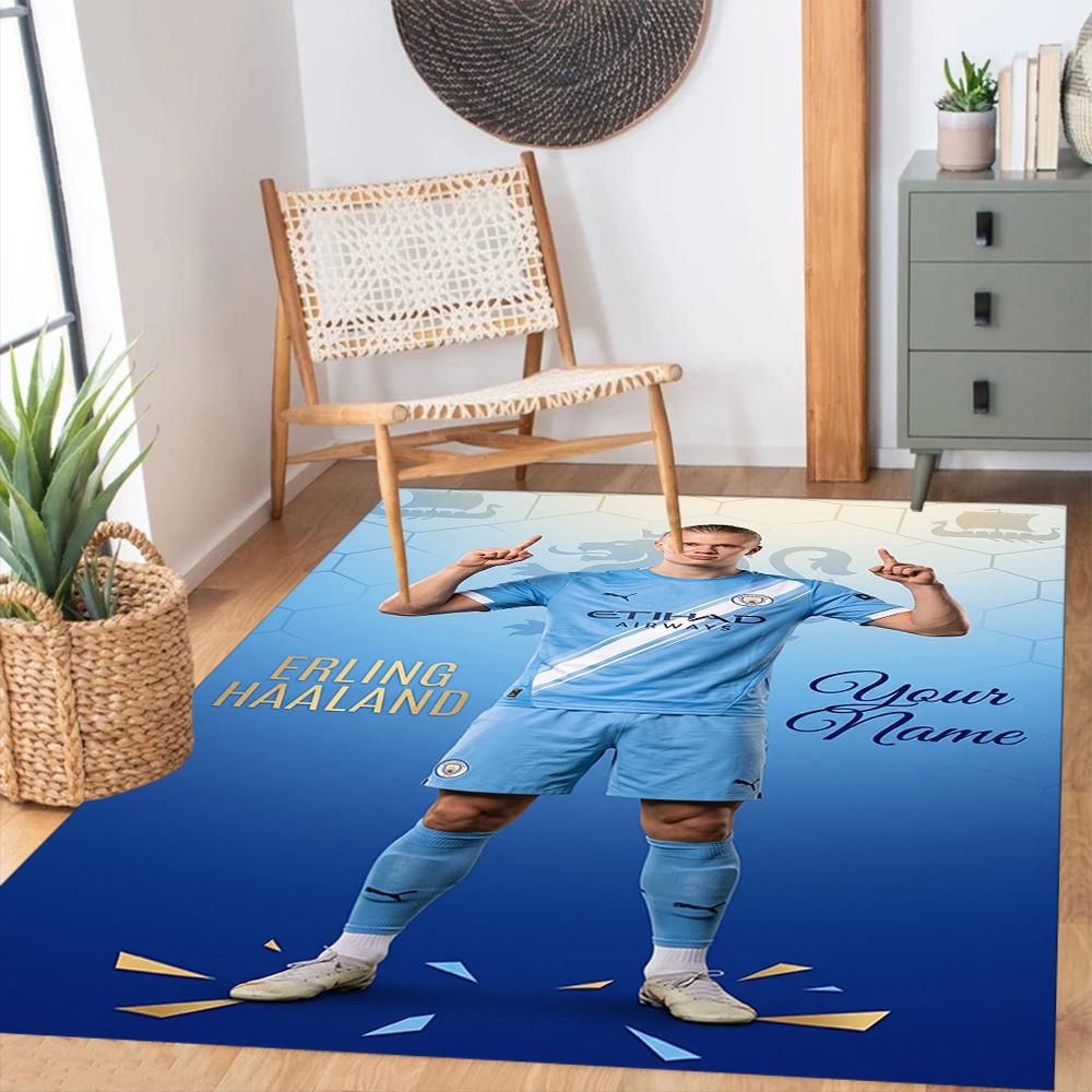 Haaland Personalized Text Carpet Perfect For Bedrooms Kitchen Outdoor Foyer Antislip Carpet Decorate Offices Perfect Gift For Friends Family