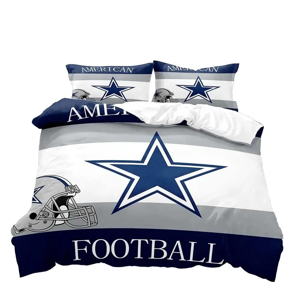 American Football Duvet Cover Set,Sports Bedding Set,Navy Blue Comforter Cover Set,Inspirational Gifts for Men Boyfriend Husband