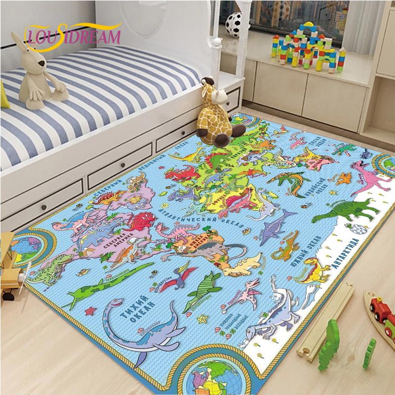 Cute Cartoon Dinosaur Carpet for Living Room Bedroom Rugs Kitchen Kids Door Unslip Floor Mat Birthday gift photography props Rug