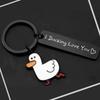 Charm for Boyfriend Girlfriend Keychain 1pc Couples Jewelry I Ducking Love You Cute Cute Duck Funny Lover Gift