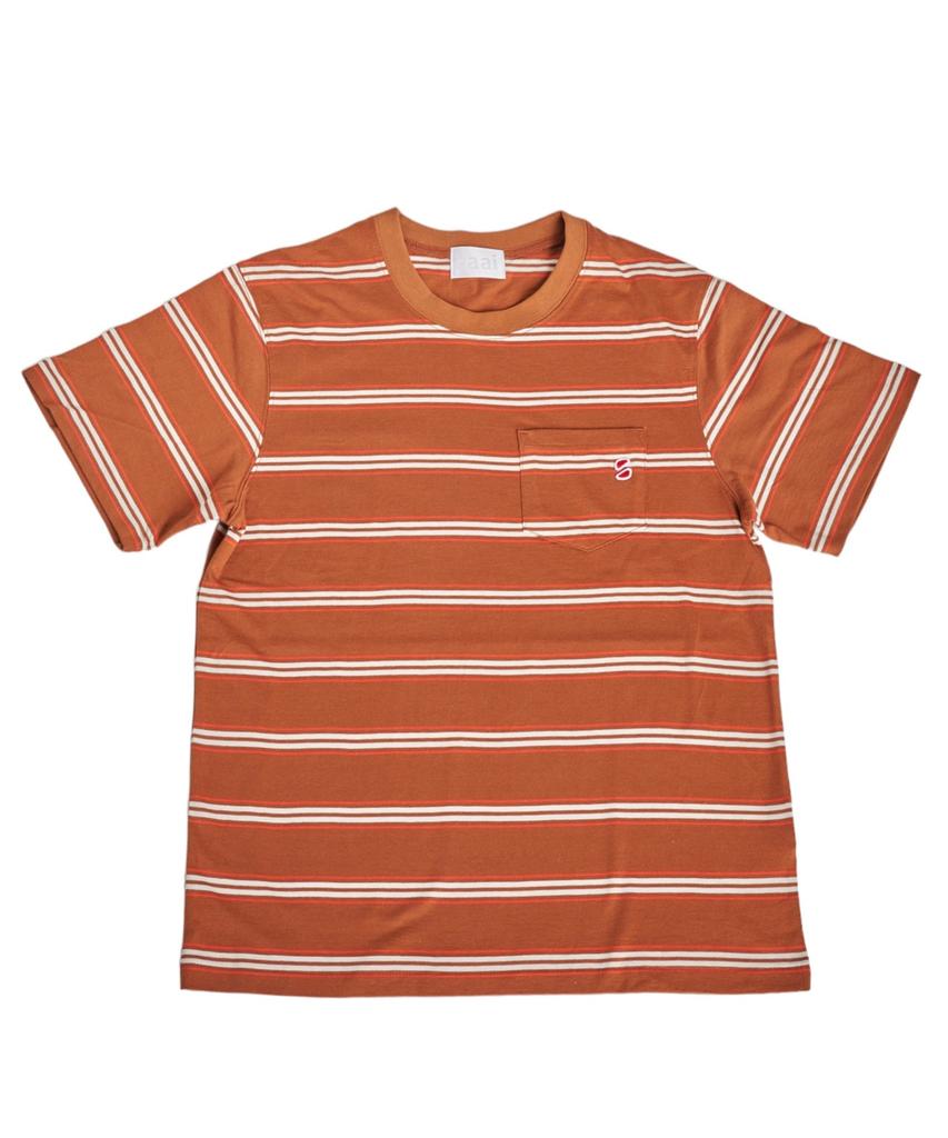 SAAI Multi Stripe Tee Brown