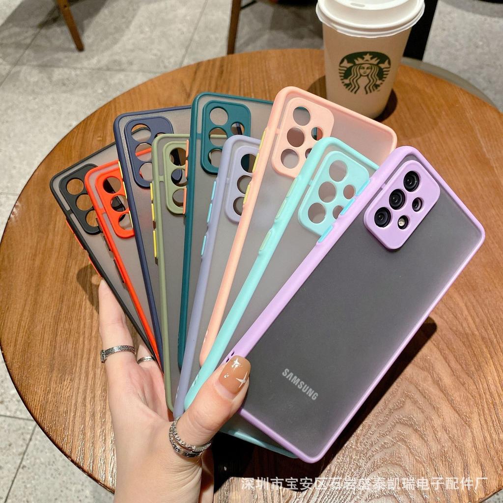Applicable To Samsung A57 Mobile Phone Case Fine Hole Eagle Eye A52 Skin Feeling Note20 Phantom A37 Matte All-inclusive Protective Case