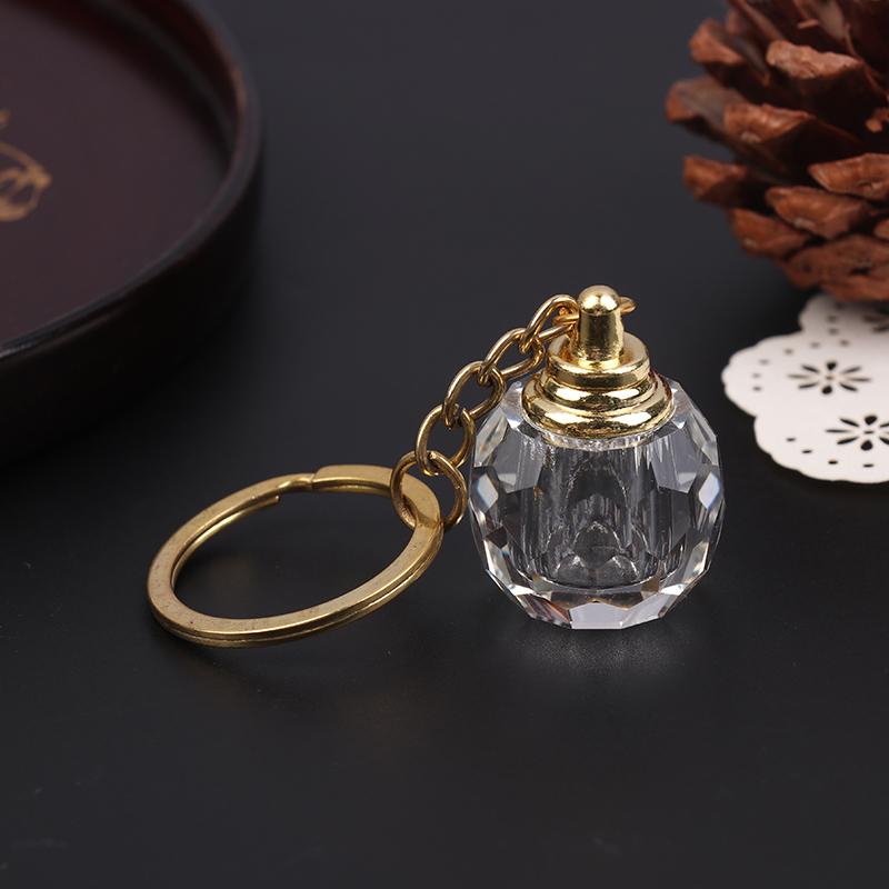Elegante Mini Glazen Parfumflesje Sleutelhanger Draagbaar Navulbaar Glazen Flesje Met Dop Sleutelhanger Ideaal Cadeau Voor Vriendin, Verjaardag