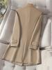 European-American Autumn/Winter Double-Breasted Slim-Fit Mid-Length Outerwear