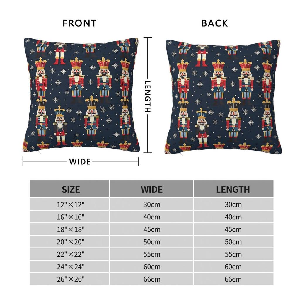 Stylish Nutcracker Party Square Pillowcase Cushion Cover Pillow Case Throw Pillow Cover for Home Bedroom Car