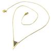 7bis [Q1504] - Handmade 'Boho' Necklace (triangle) Gold-plated Silver - 13x11 Mm