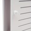 4-Tier White PVC Bathroom Storage Cabinet – Floor Standing Organizer with Ventilated Door – 35.4 Inch Tall