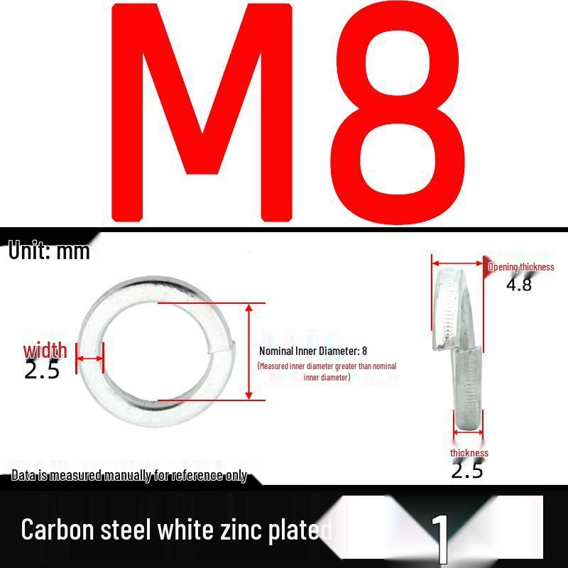 GB93 Galvanized Split Spring Washer M4-M30