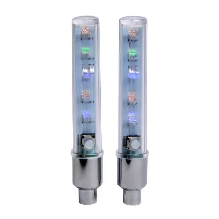 Färgglada 5-LED Ventillampor med Vibrationssensor för Mountainbikes