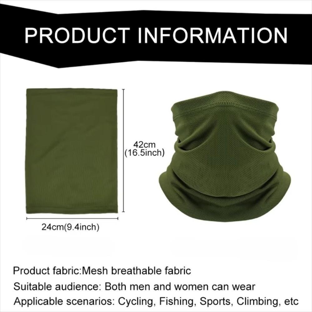 Multifunctional Sunscreen Neck Gaiter Ice Feeling Quick-drying Half Face Mask Breathable Elastic Tube Scarf for Outdoor Sport