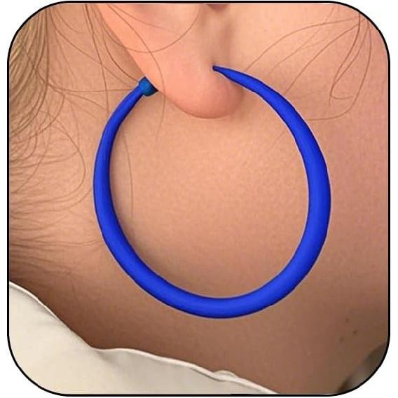 Neon Hoop Earrings for Women Exaggerated 80s 90s Colorful Chunky Statement Hoops Earring Lightweight Hypoallergenic Big Hoops for Glow Party Outfits