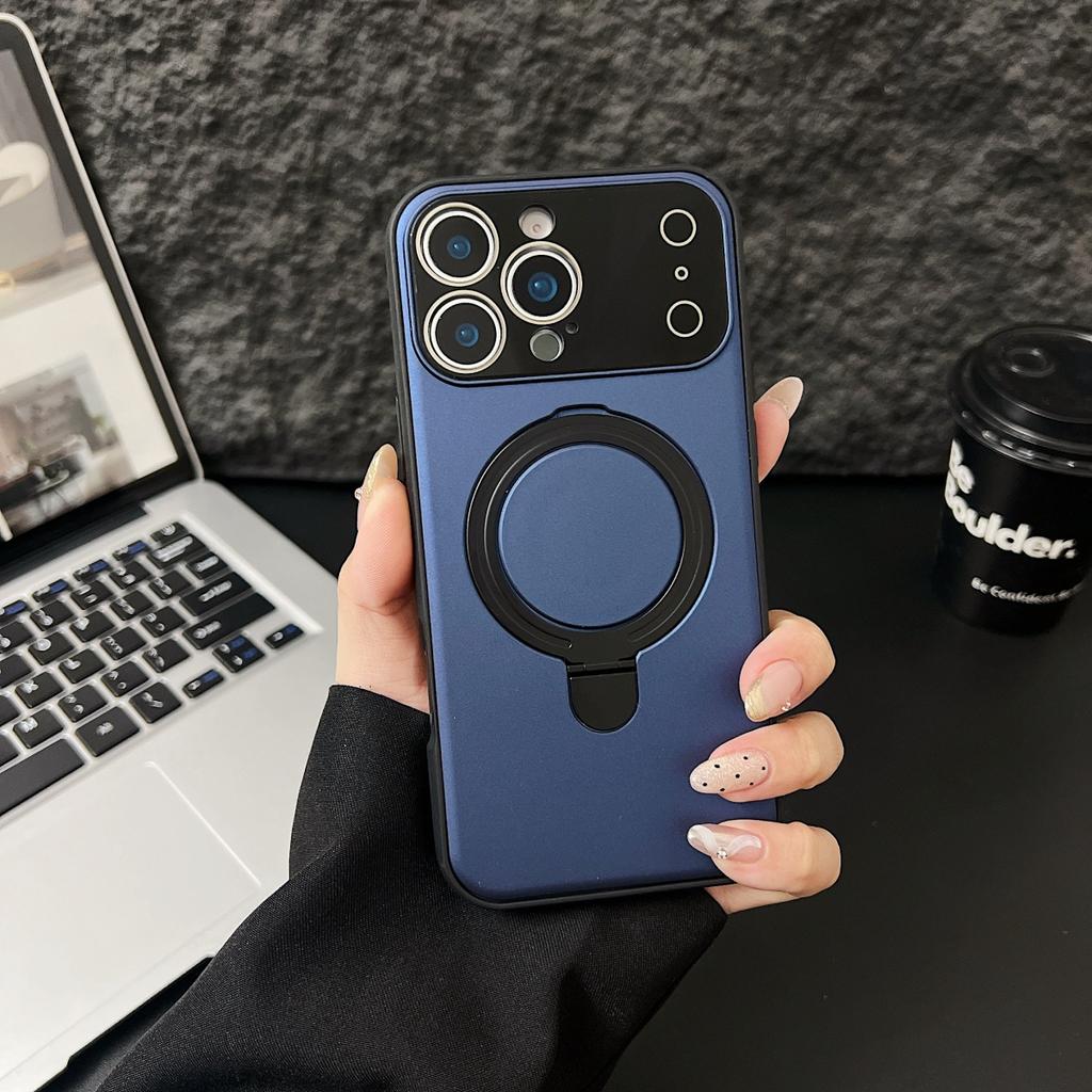 Rotate Stand Holder For Magsafe Phone Case For iPhone 17 Air 16 E 15 14 Plus 13 12 11 Pro Max Magnetic Bracket Anti-fall Cover