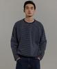 BLANKROOM Pencil Stripe Long Sleeve Tee_Indigo Blue