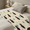 Black Cat Series Flannel Blanket | No-Shedding, Soft Cozy Throw for Home Lounging, Winter Warmth, Christmas & Halloween