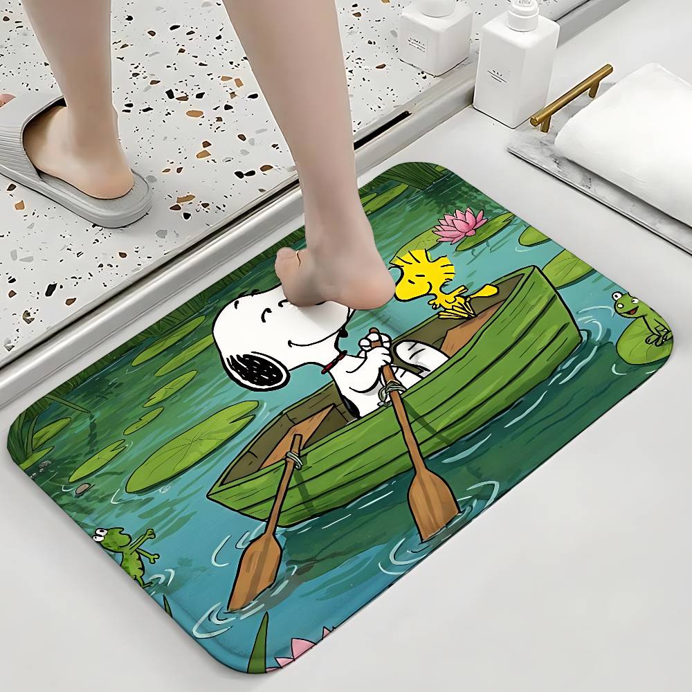 Cute S-Snoopy-S Floor Mats Home Laundry Rug Carpet For Living Room Decor Lounge Area Anti-slip Foot Mat Entrance Doormat