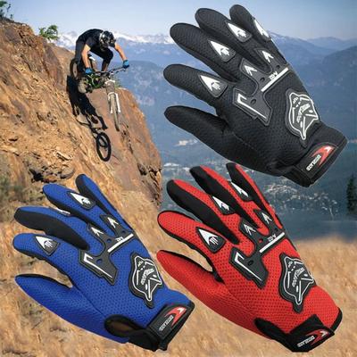 Popular Junior Motorcycle Gloves Full Finger Summer Motorbike Gloves for Cycling, Racing, Driving Protect Hands